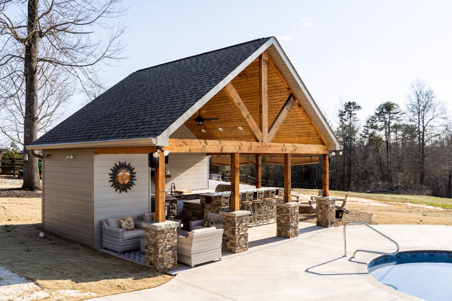 Pool House with Custom Outdoor Kitchen, Travelers Rest, SC 1