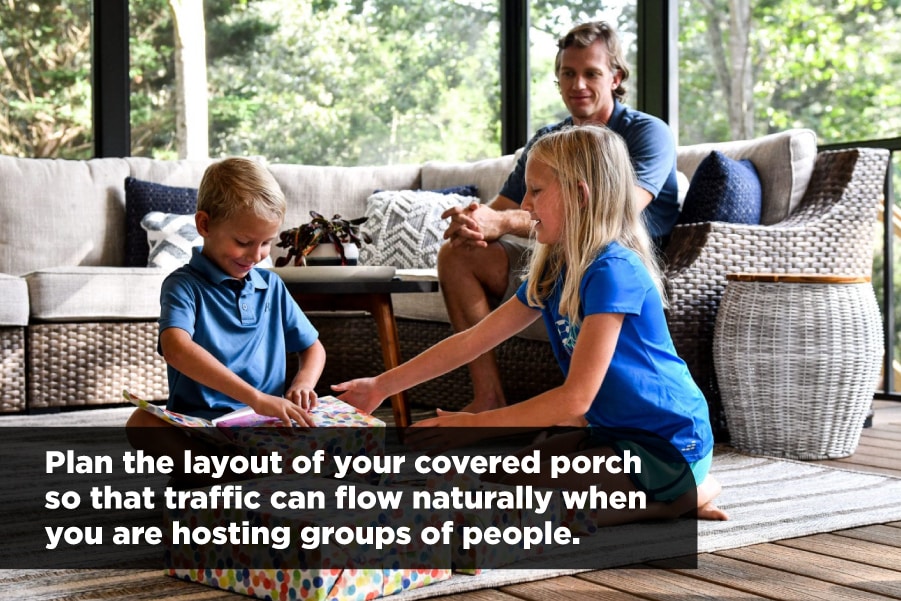 How to plan the layout of your covered porch