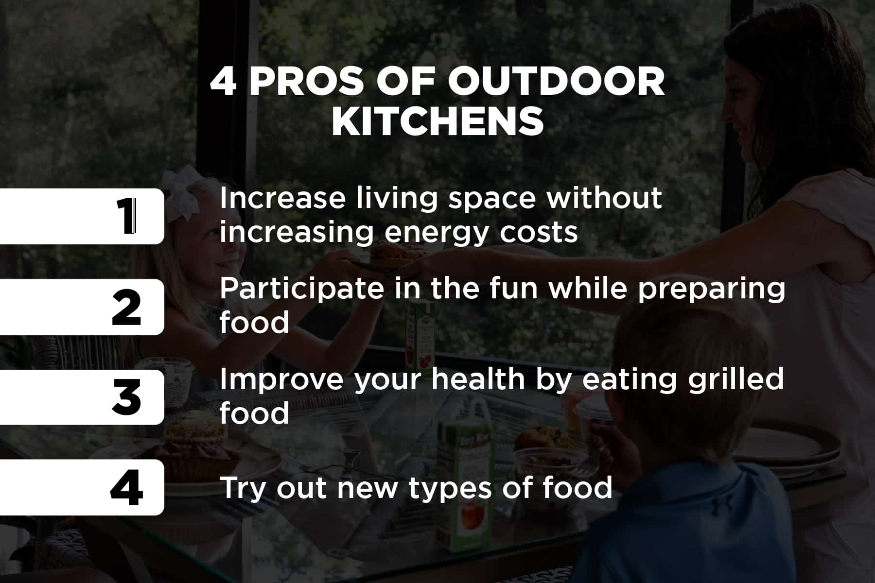 pros of outdoor kitchens