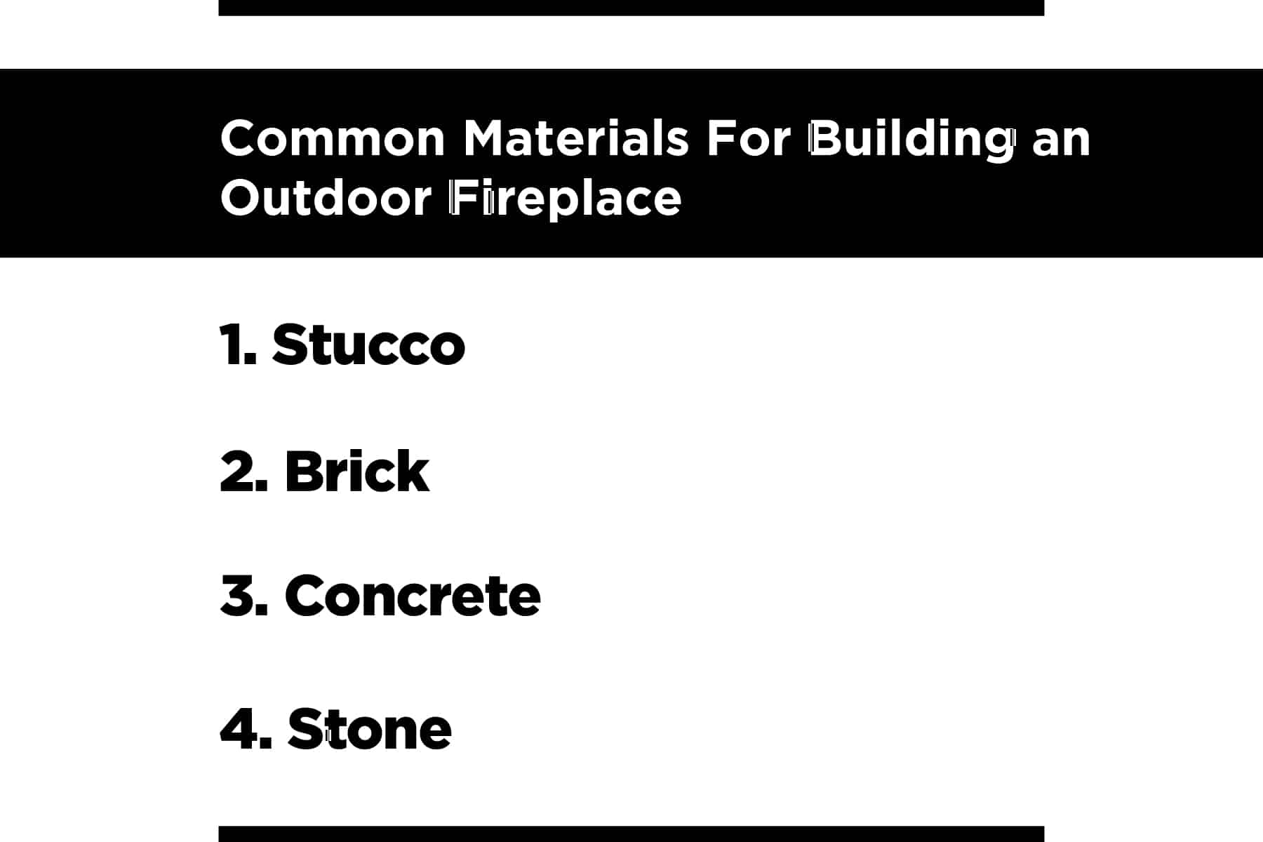common materials for building an outdoor fireplace